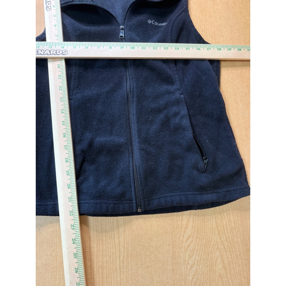 Columbia Womens Black Fleece Full Zip Vest Jacket Benton Springs Medium M - Picture 4 of 4